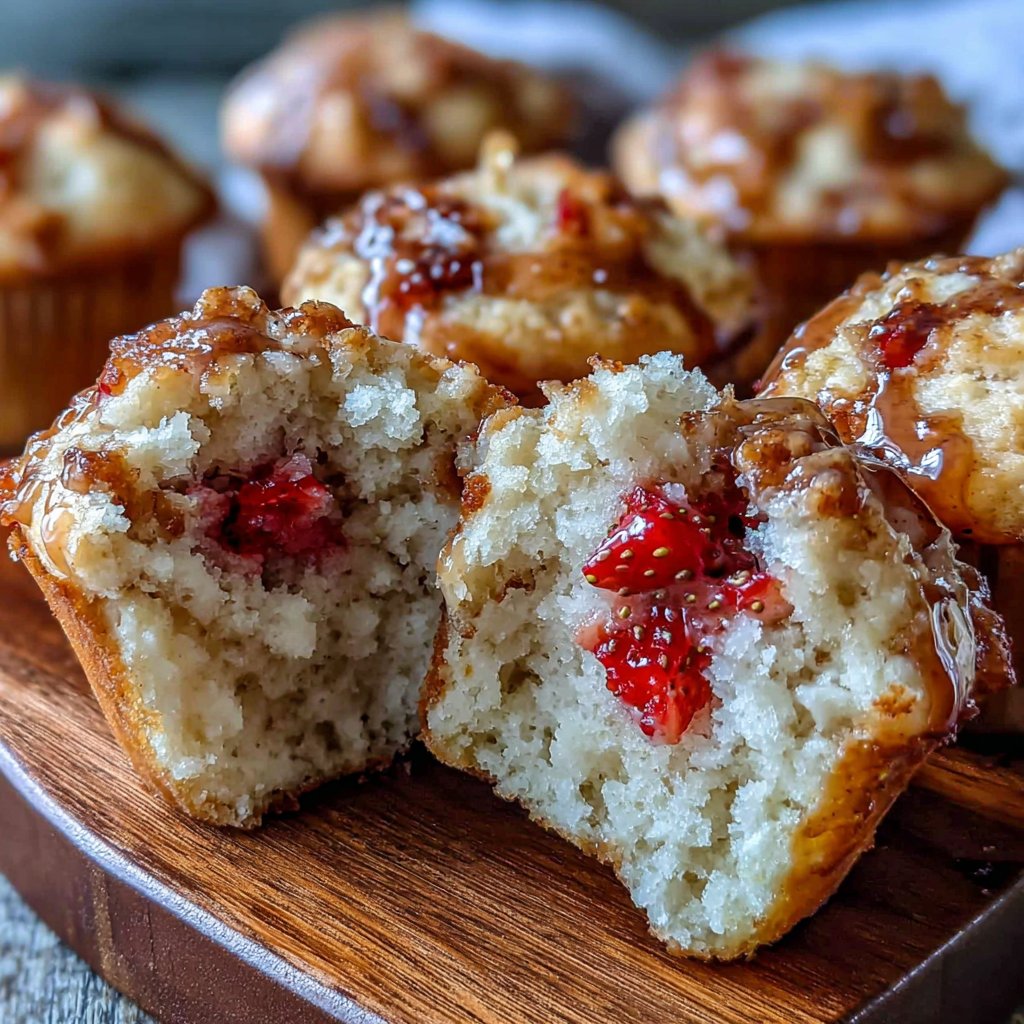 Sweet Maple Strawberry Muffins