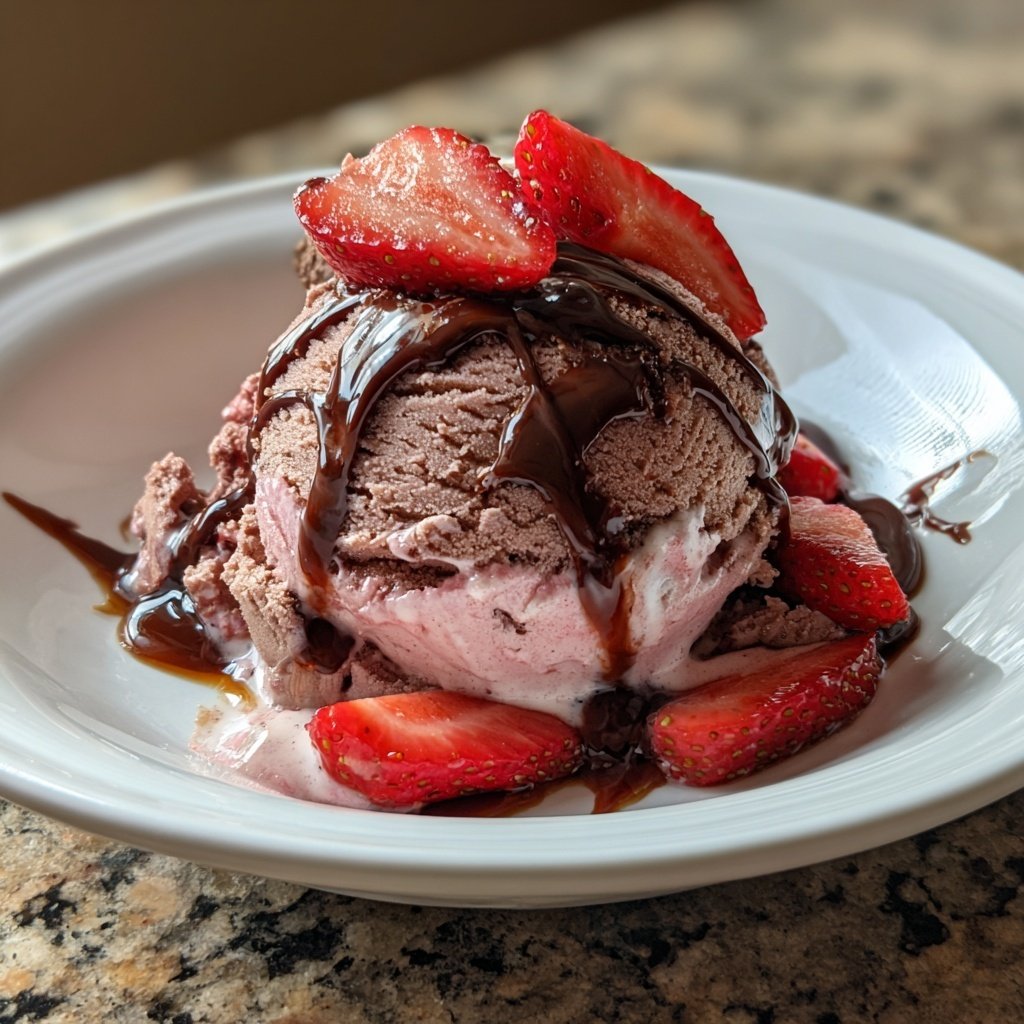 Chocolate Strawberry Ice Cream Delight