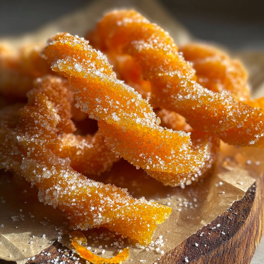 Candied Orange Peel Sweet Twists
